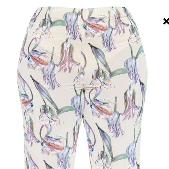 Pretty Little Thing Plus Dusty Pink Floral Wide Leg Trousers Size 14, NWT - Picture 10 of 10